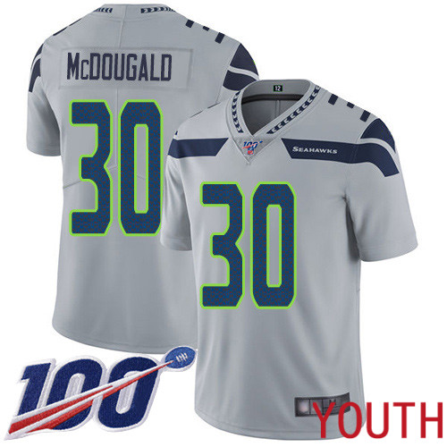 Seattle Seahawks Limited Grey Youth Bradley McDougald Alternate Jersey NFL Football #30 100th Season Vapor Untouchable